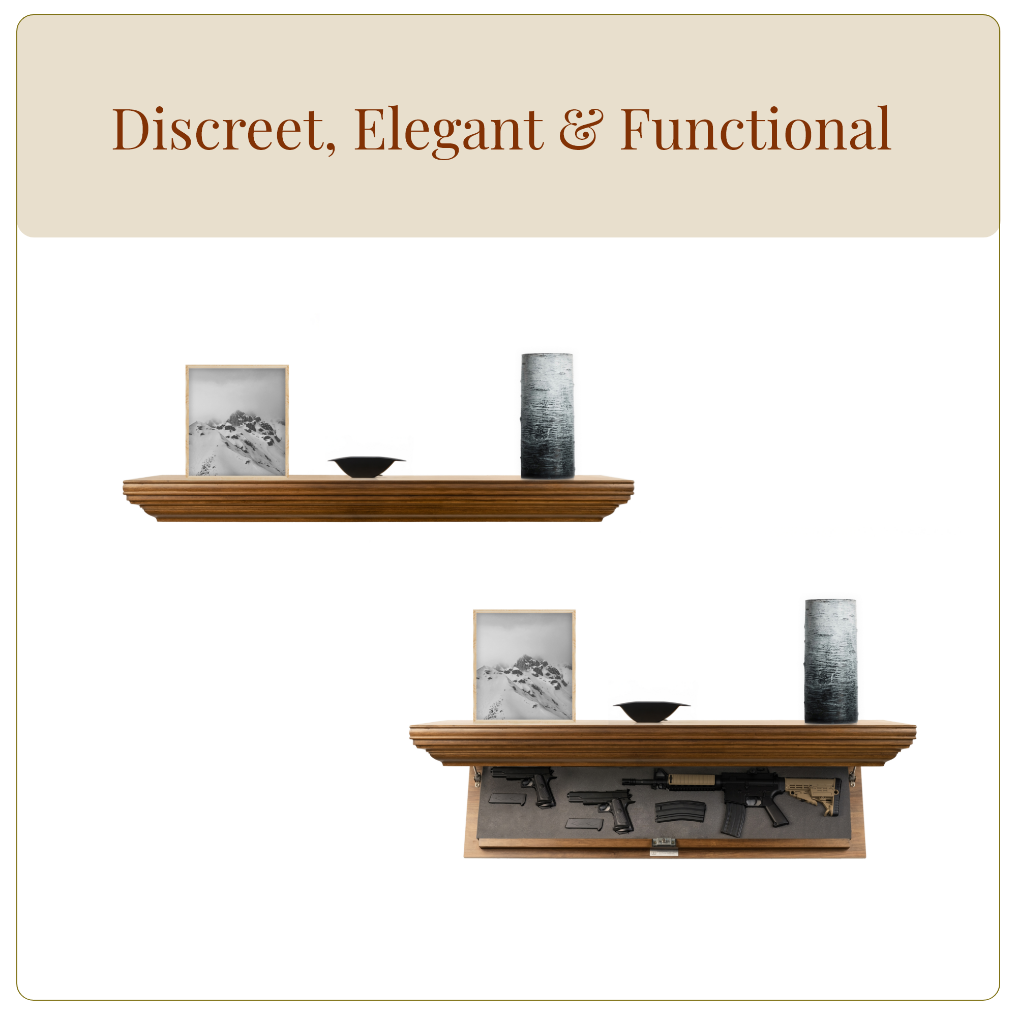 Bravo Rifle Concealment Shelf (Espresso)