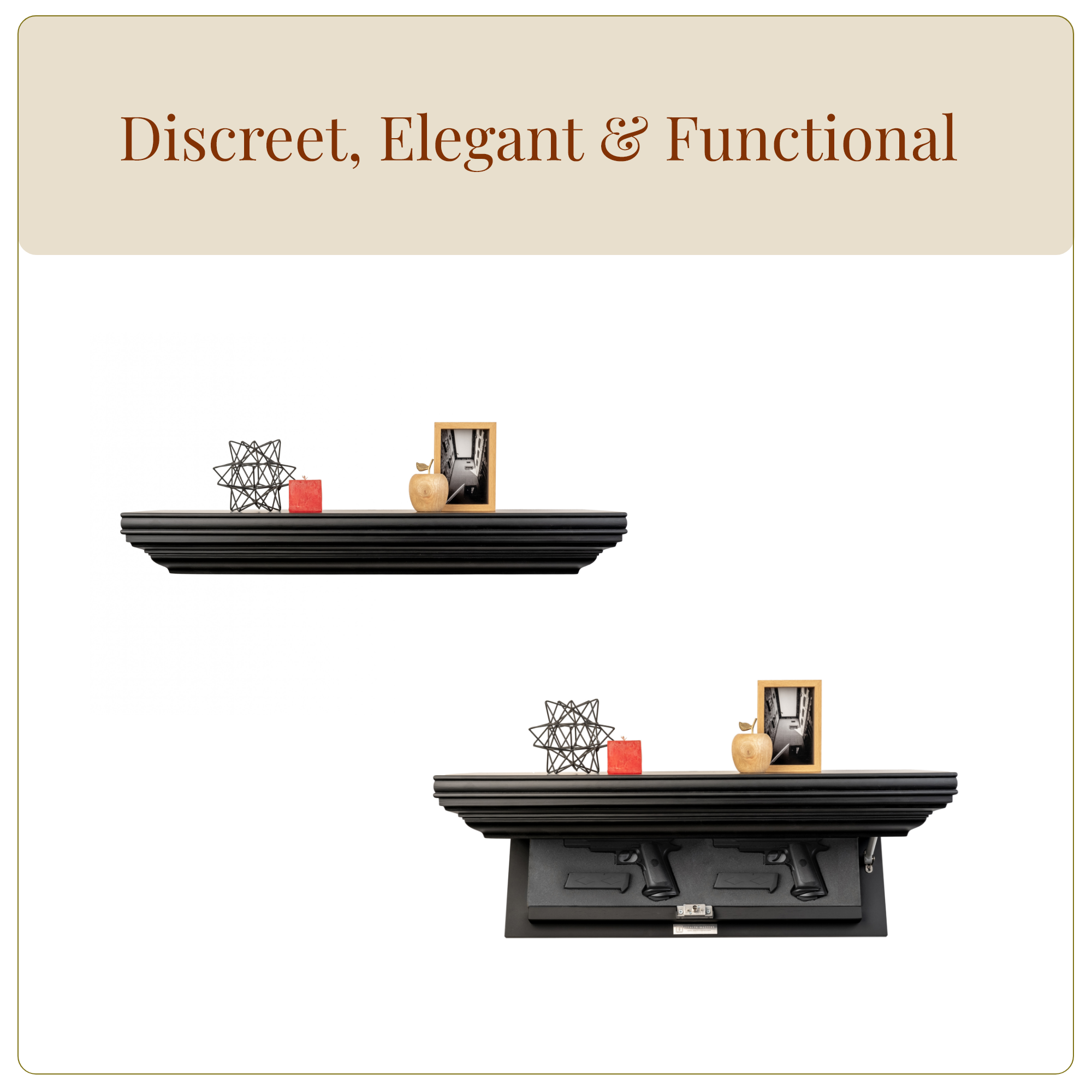 Bravo Handguns Concealment Shelf (Night Black)