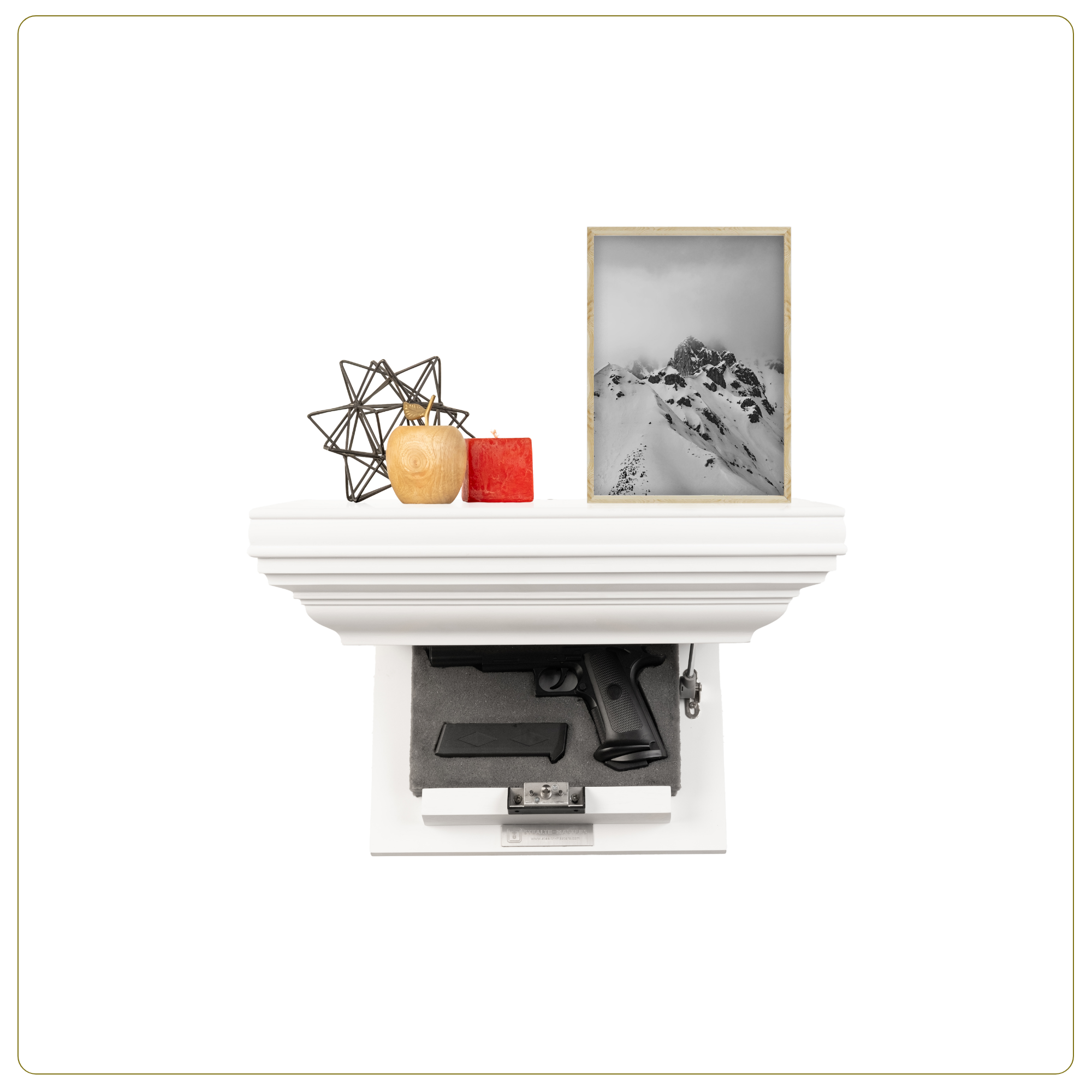 Bravo Pistol Concealment Shelf (Brilliant White)