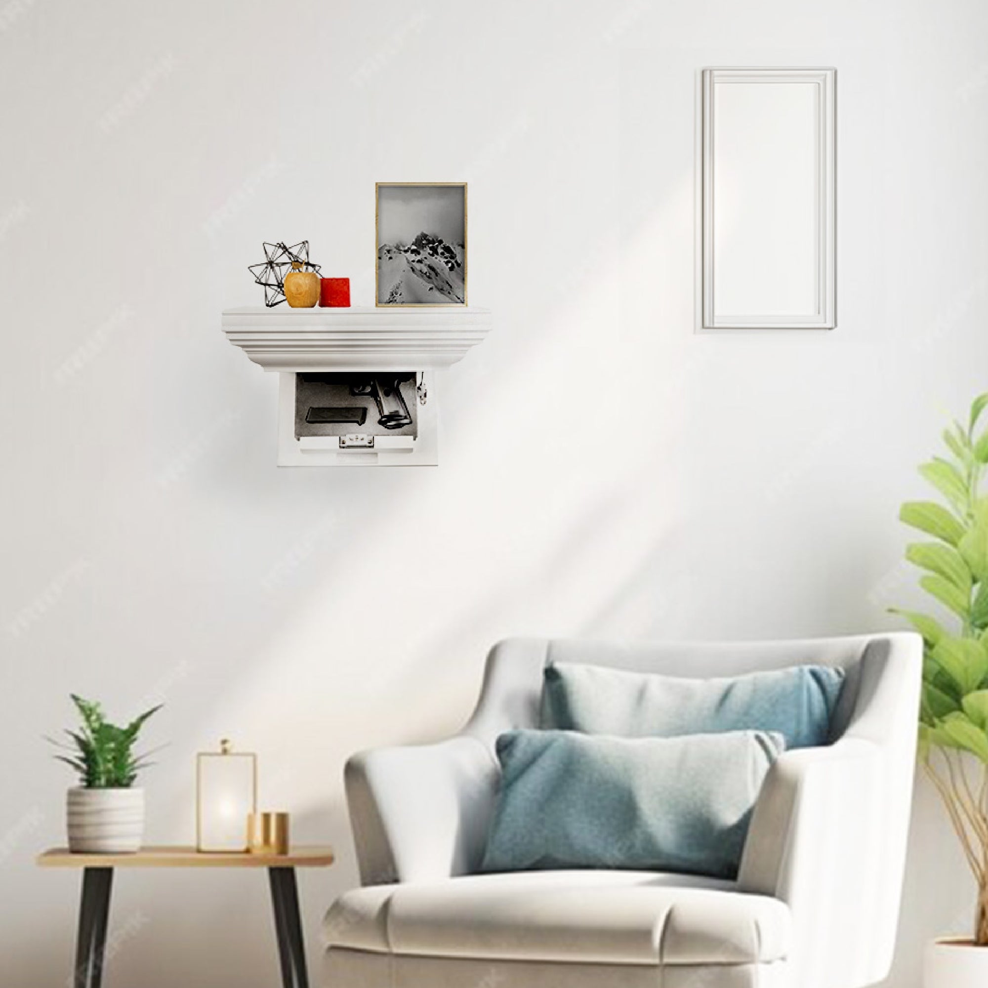 Bravo Pistol Concealment Shelf (Brilliant White)