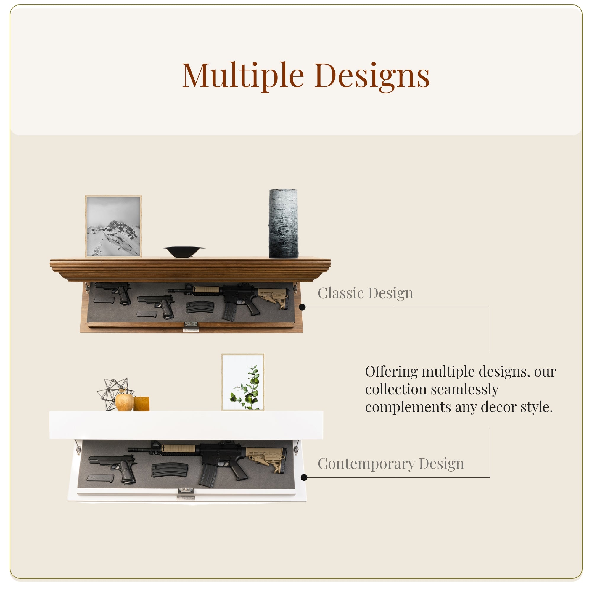 Yankee Rifle Concealment Shelf (Brilliant White)