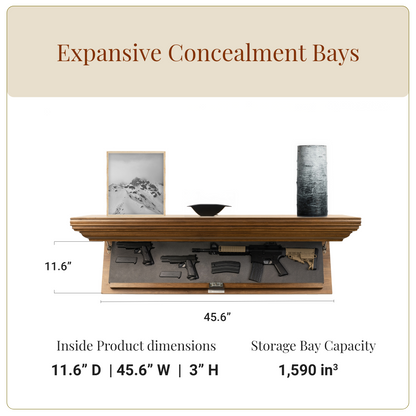 Bravo Large Concealment Shelf (Espresso)