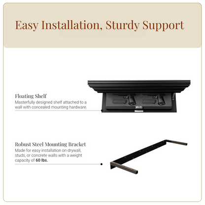 Bravo Medium Concealment Shelf (Night Black)