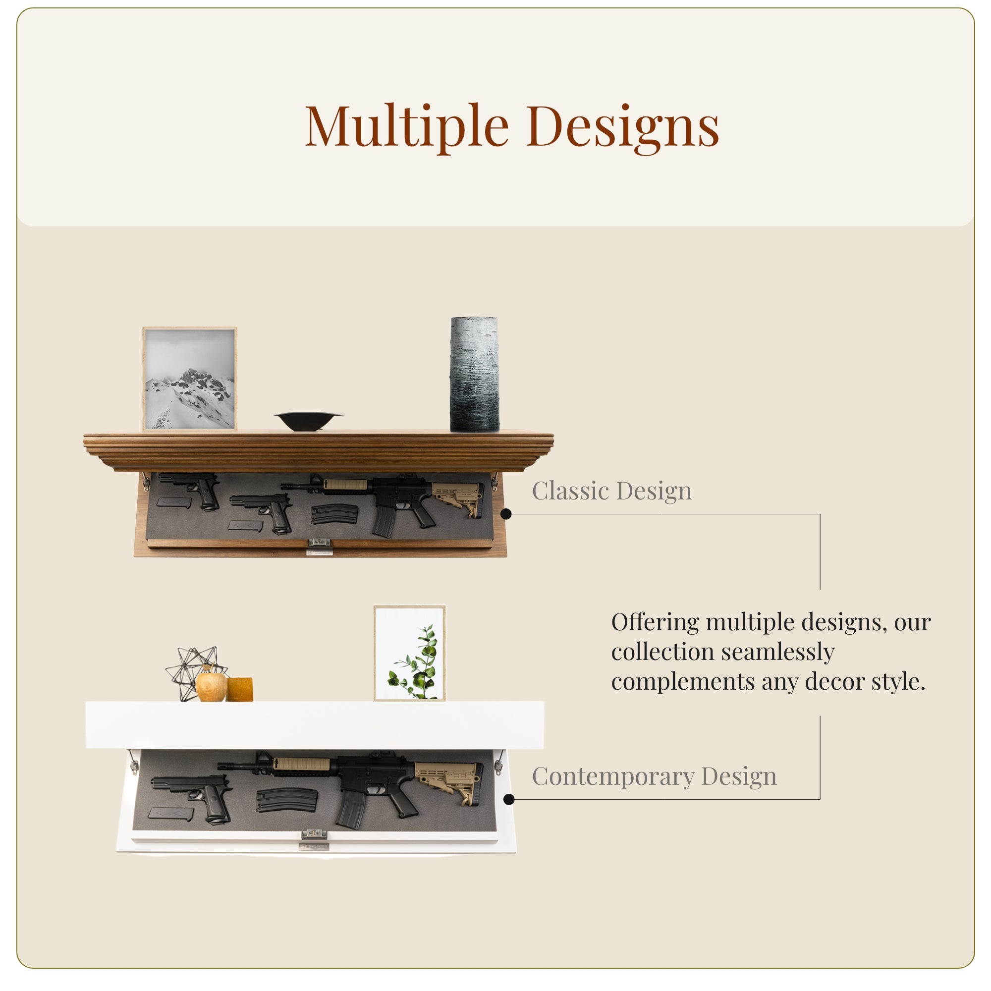 Bravo Medium Concealment Shelf (Brilliant White)