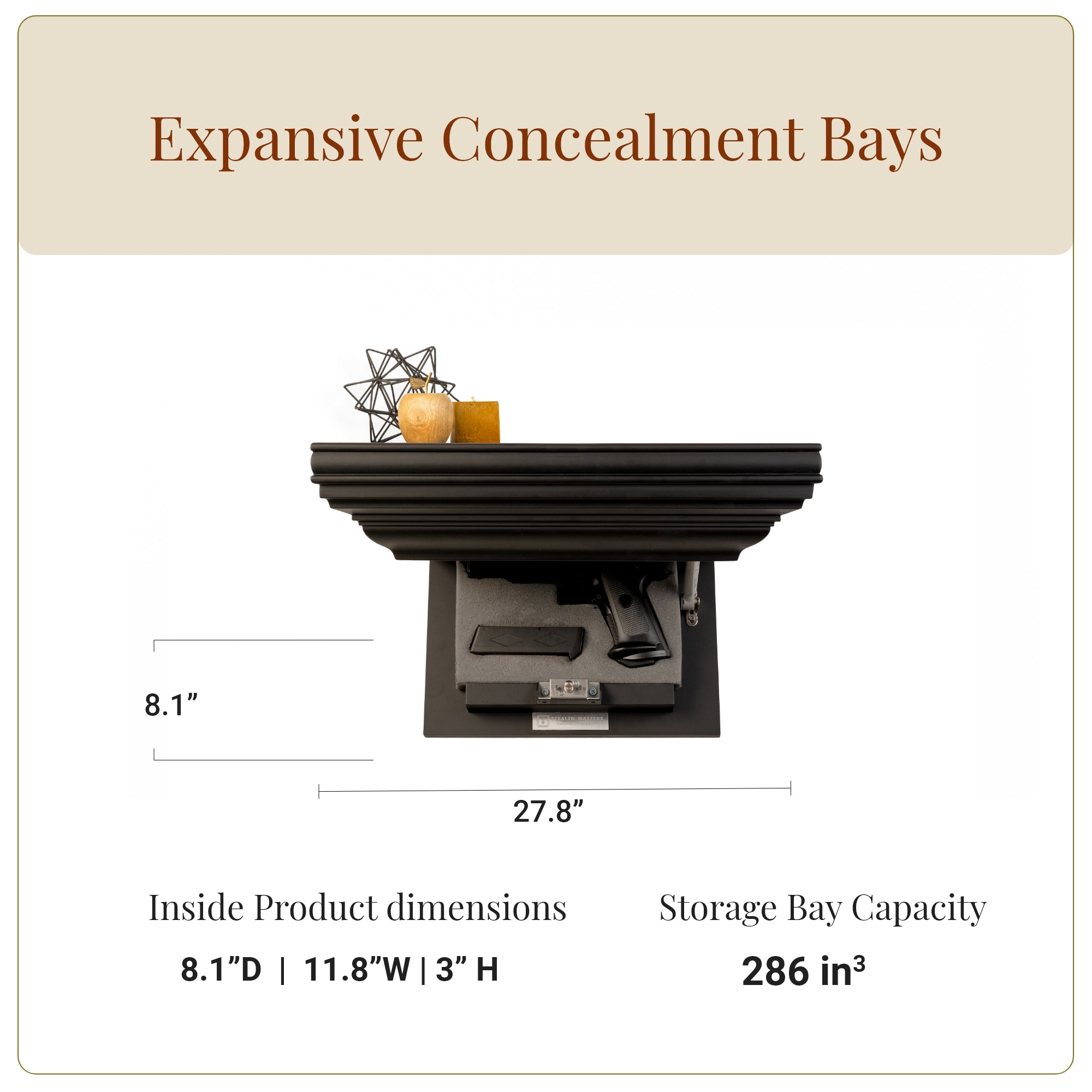 Bravo Small Concealment Shelf (Night Black)