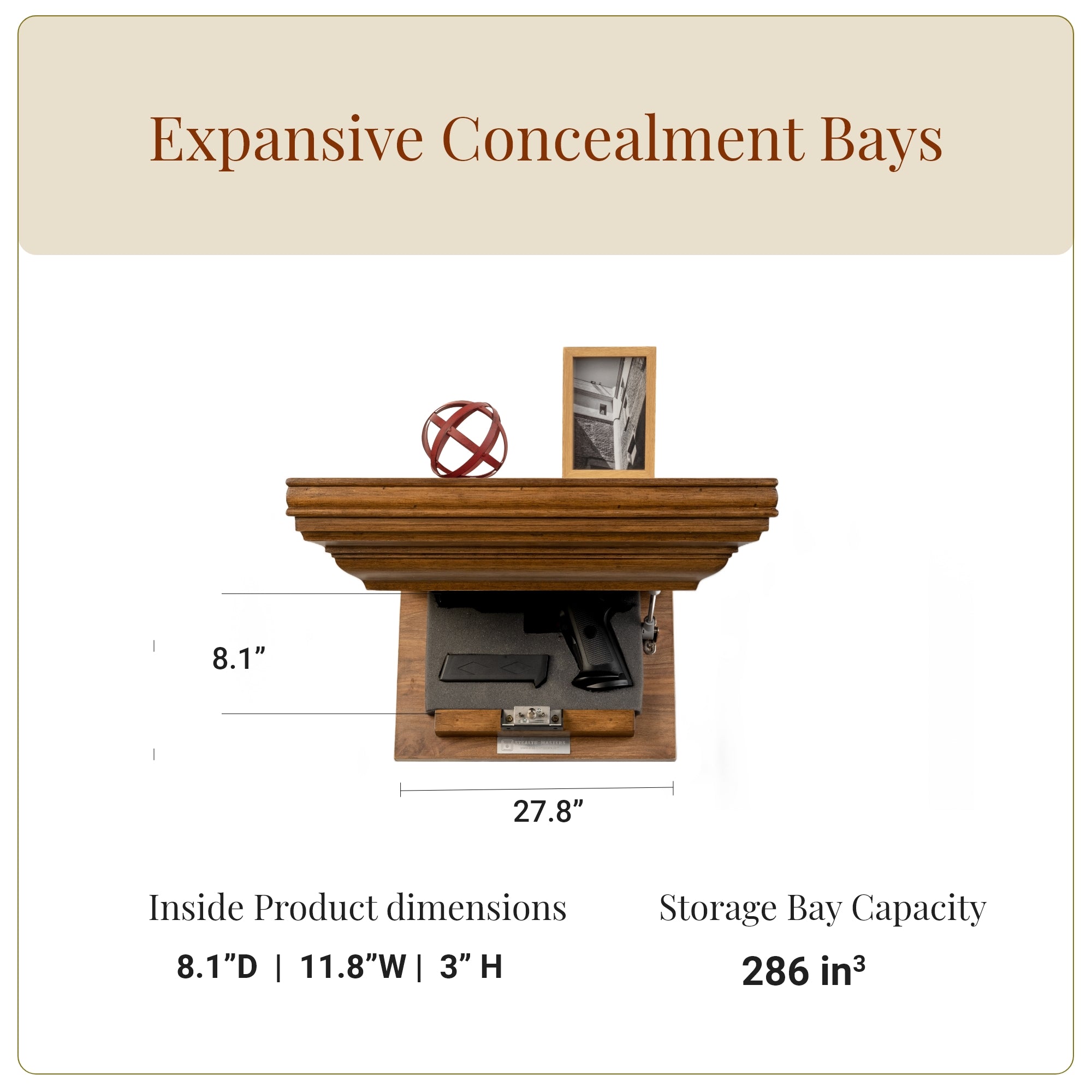 Bravo Small Concealment Shelf (Espresso)