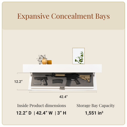 Yankee Rifle Concealment Shelf (Brilliant White)