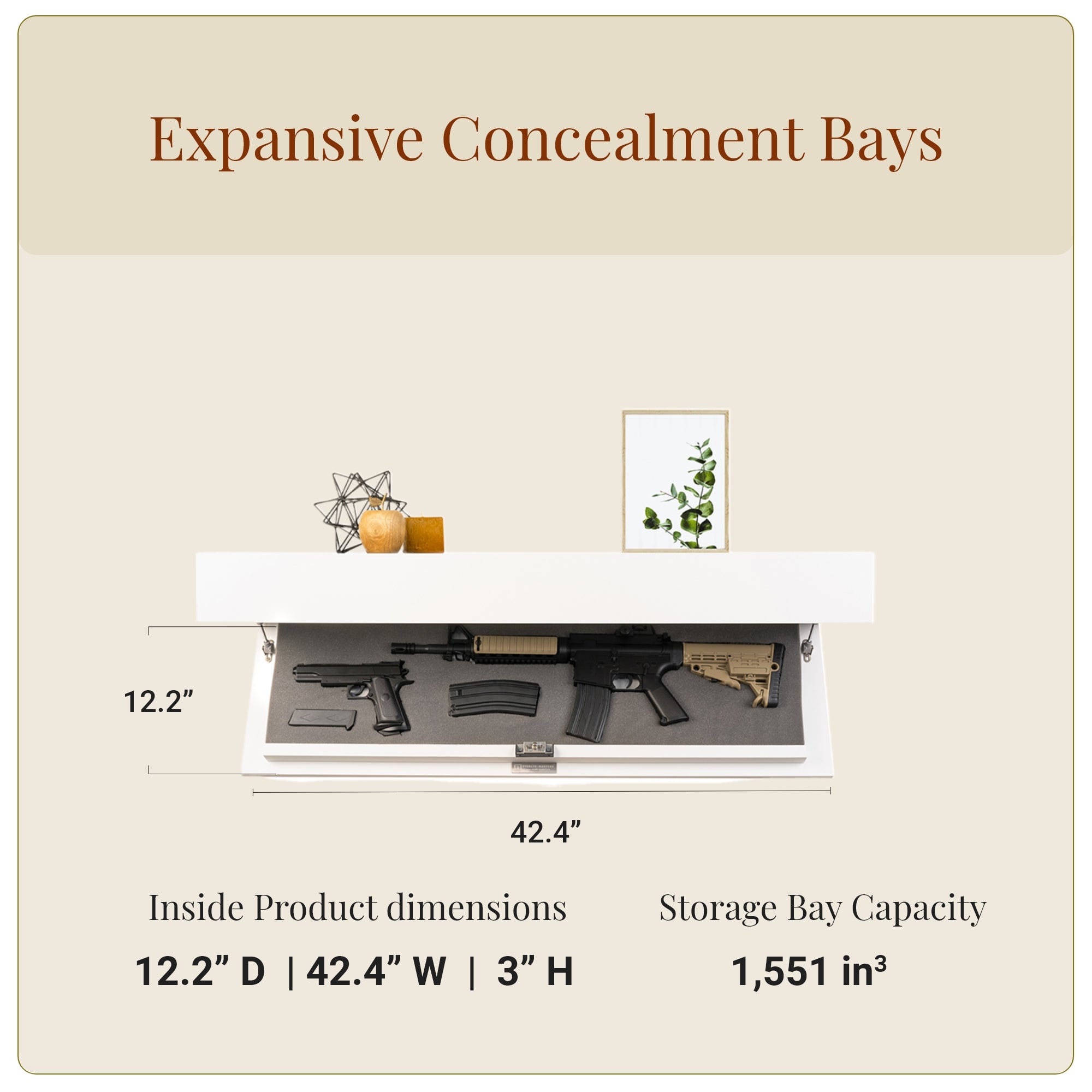 Yankee Large Concealment Shelf (Brilliant White)